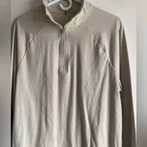 Mens Lululemon Quarter Zip. Size XL. Beige
